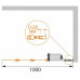 Шторка для ванной Cezares Pratico V-4 (R) (100x140) текстурное стекло