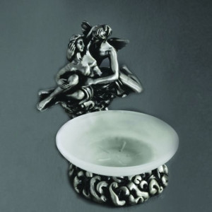 Мыльница Art&Max Romantic (AM-0081C-T) серебро (настольная)