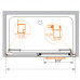 Душевая дверь Cezares Lux Soft BF1 (130 см) прозрачное стекло (хром)