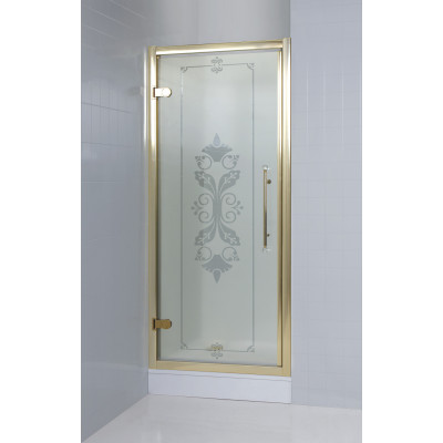 Душевая дверь Cezares Giubileo B1 80 см (правая) прозрачное стекло с матовым узором (хром)