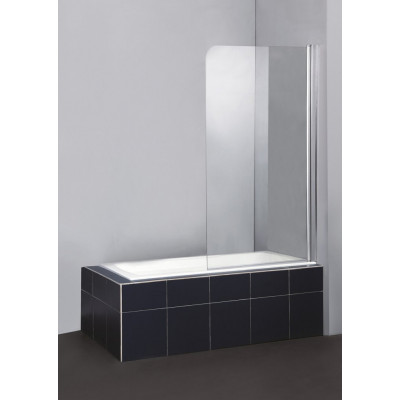 Шторка для ванной BelBagno Sela V1 (80x140) текстурное (Chinchilla) стекло (левая)