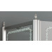 Душевой уголок Cezares Retro P1 (90x90) (левый) матовое стекло с прозрачным узором (хром)