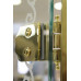 Душевой уголок Cezares Retro R2 (90x90) прозрачное стекло с матовым узором (золото)