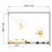Душевой уголок Cezares Duet Soft AH1 (110х100) прозрачное стекло